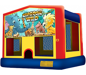 ANIMAL KINGDOM 2 IN 1 bouncy castle - basketball hoop included